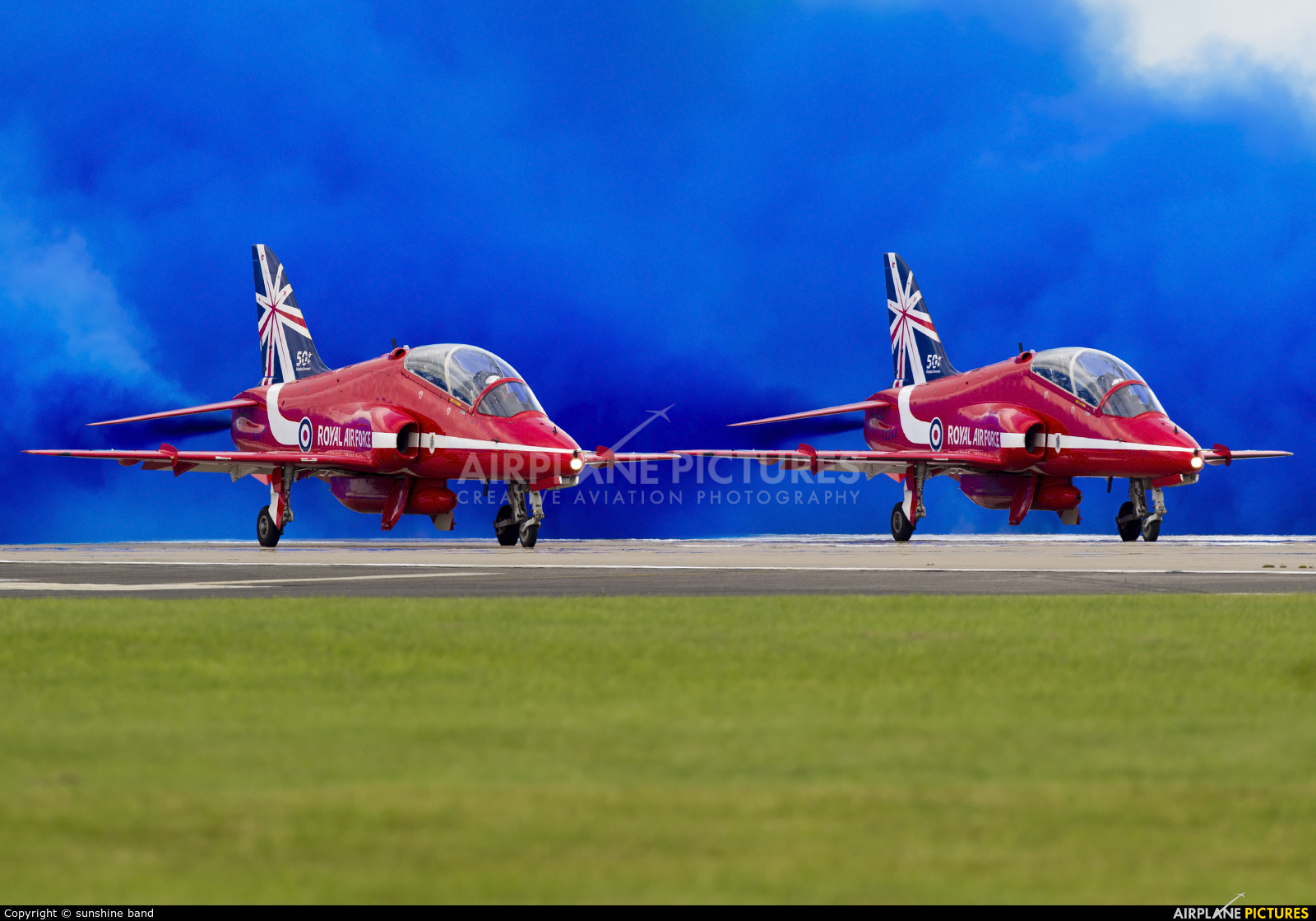 Royal Air Force "Red Arrows" XX177 aircraft at Waddington