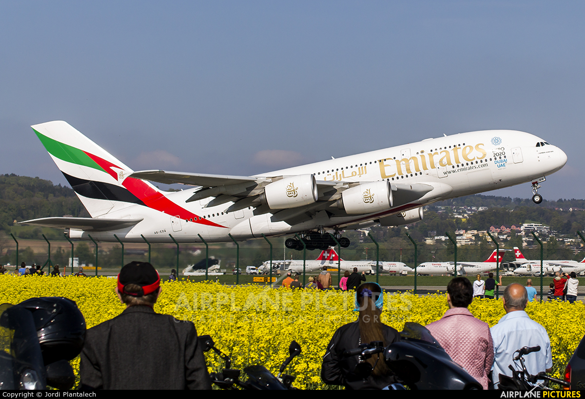 Emirates Airlines A6-EDQ aircraft at Zurich