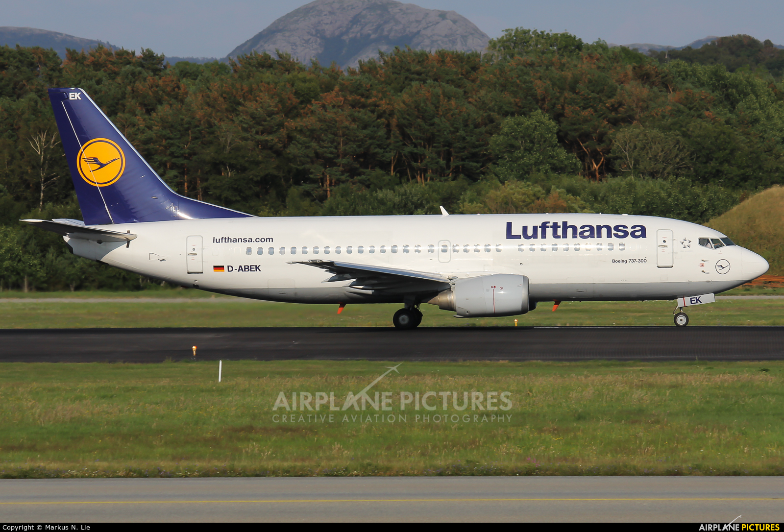 Lufthansa D-ABEK aircraft at Stavanger - Sola