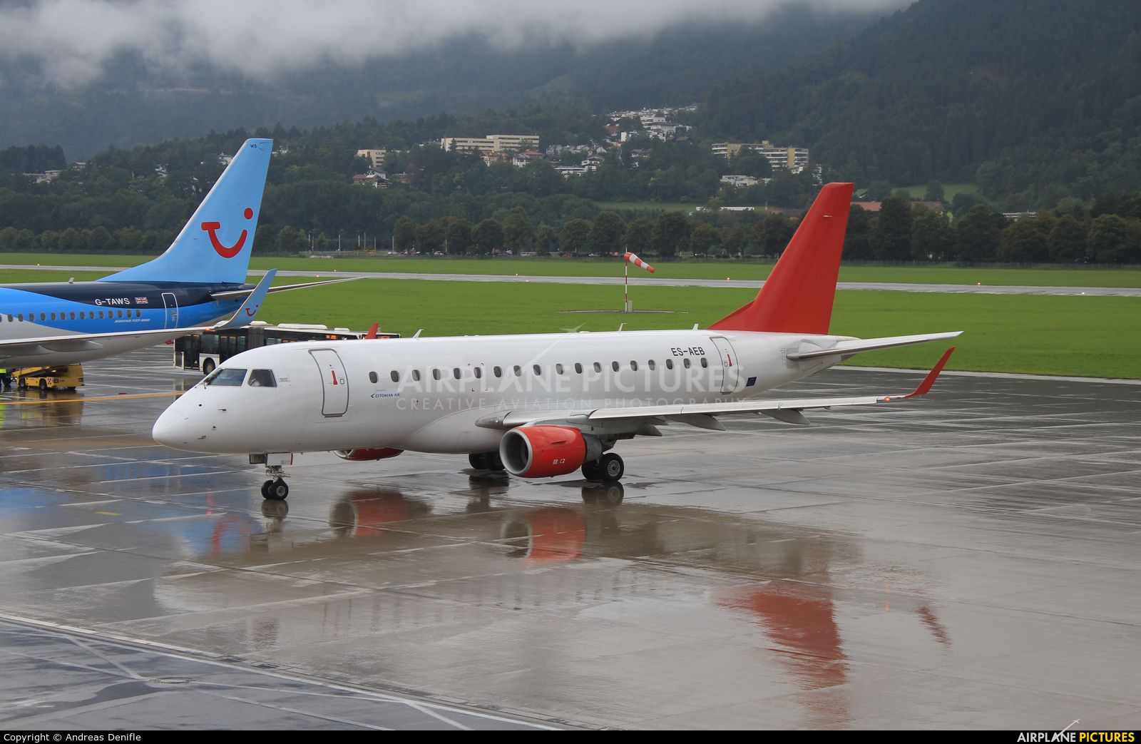 Estonian Air ES-AEB aircraft at Innsbruck