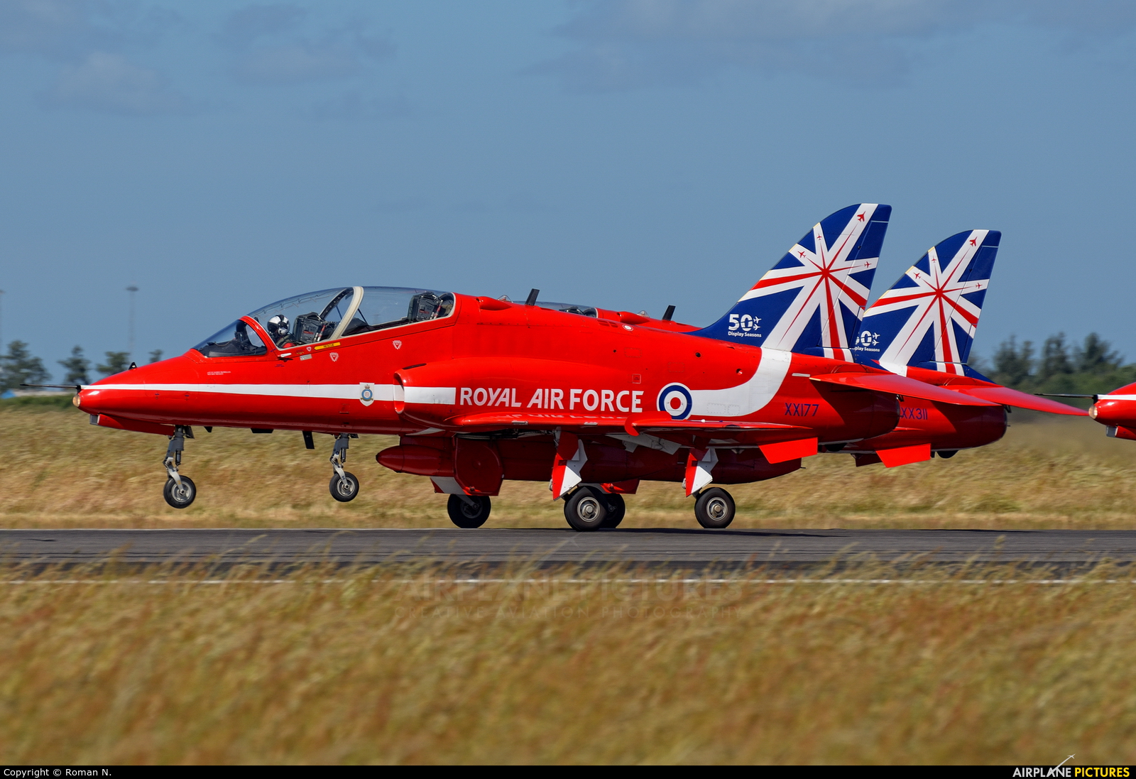 Royal Air Force "Red Arrows" XX177 aircraft at Karup
