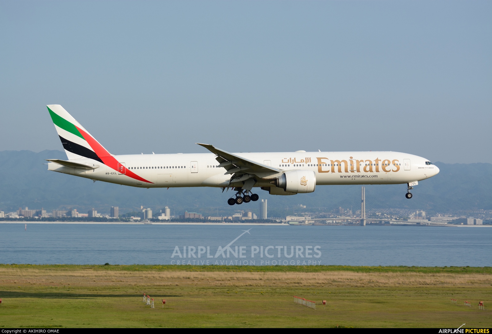 Emirates Airlines A6-ECL aircraft at Kansai Intl