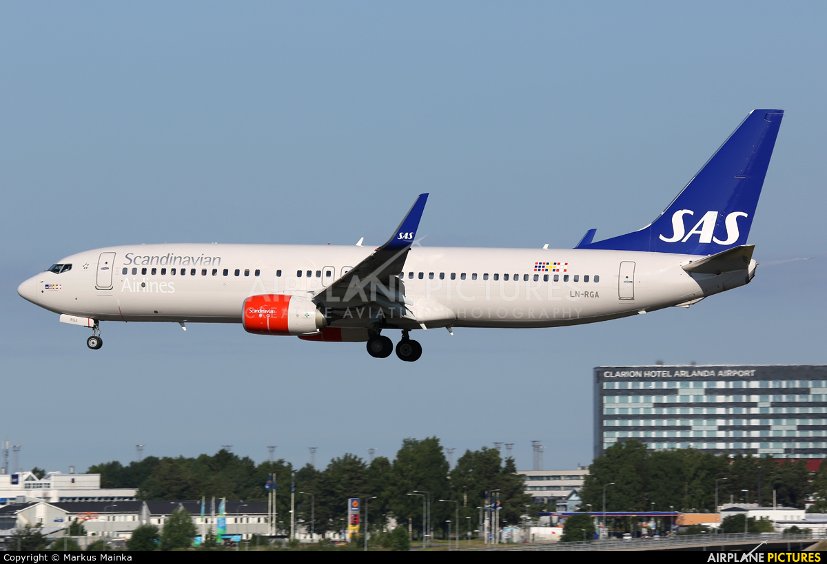 SAS - Scandinavian Airlines LN-RGA aircraft at Stockholm - Arlanda