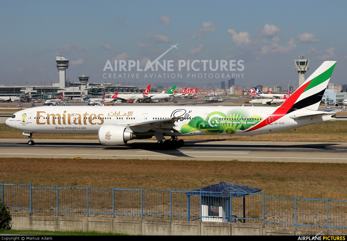 Emirates Airlines A6-EGE aircraft at Istanbul - Ataturk