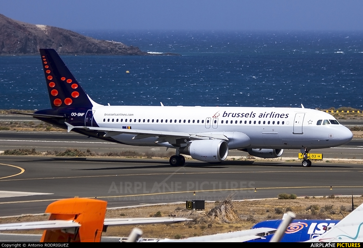 Brussels Airlines OO-SNF aircraft at Las Palmas de Gran Canaria
