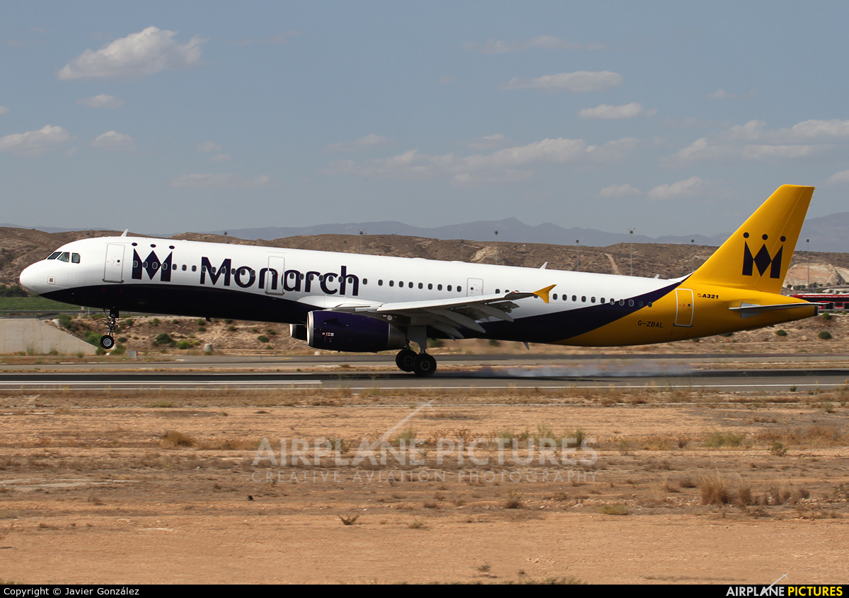 Monarch Airlines G-ZBAL aircraft at Alicante - El Altet