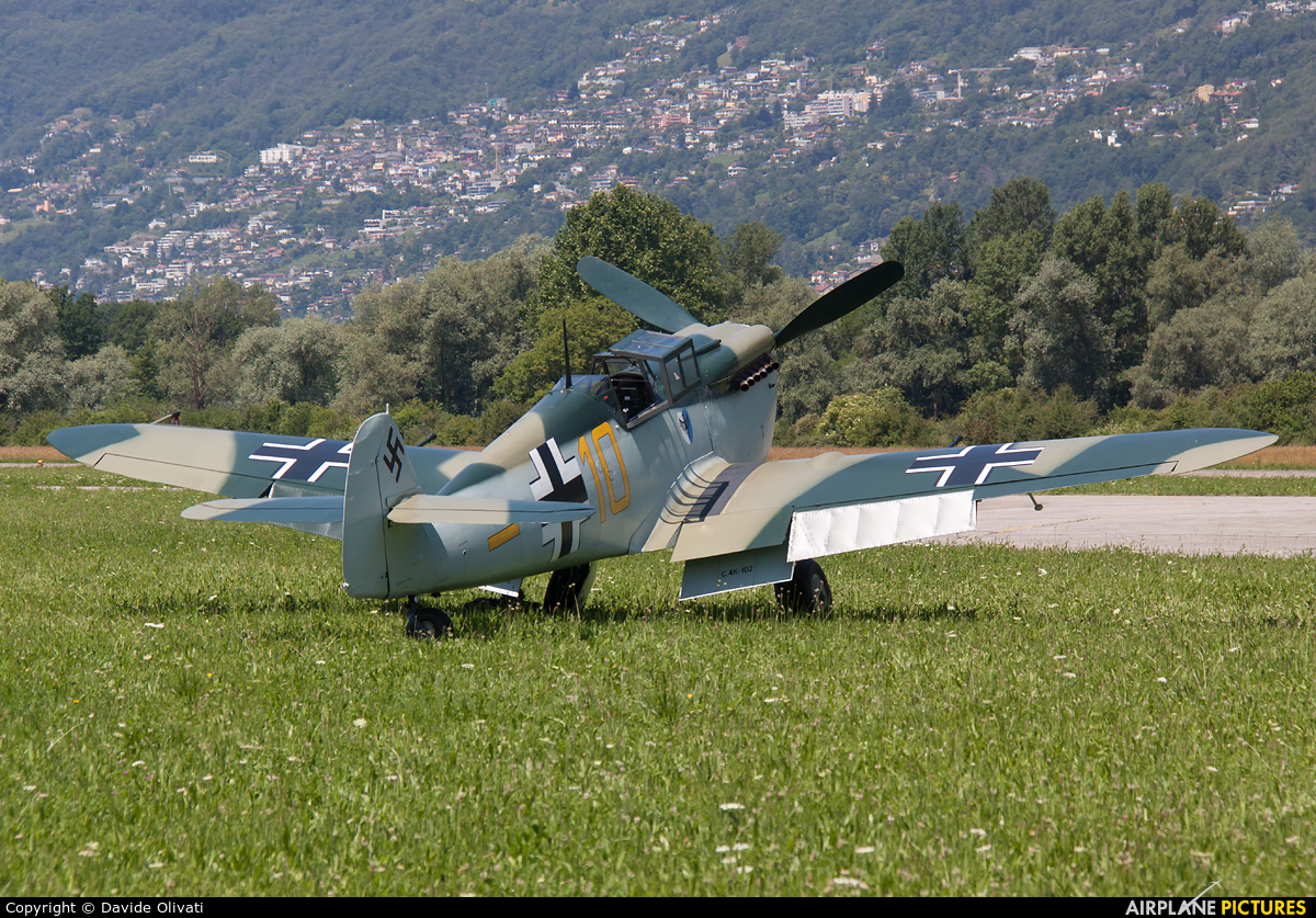 Historic Flying G-BWUE aircraft at Locarno