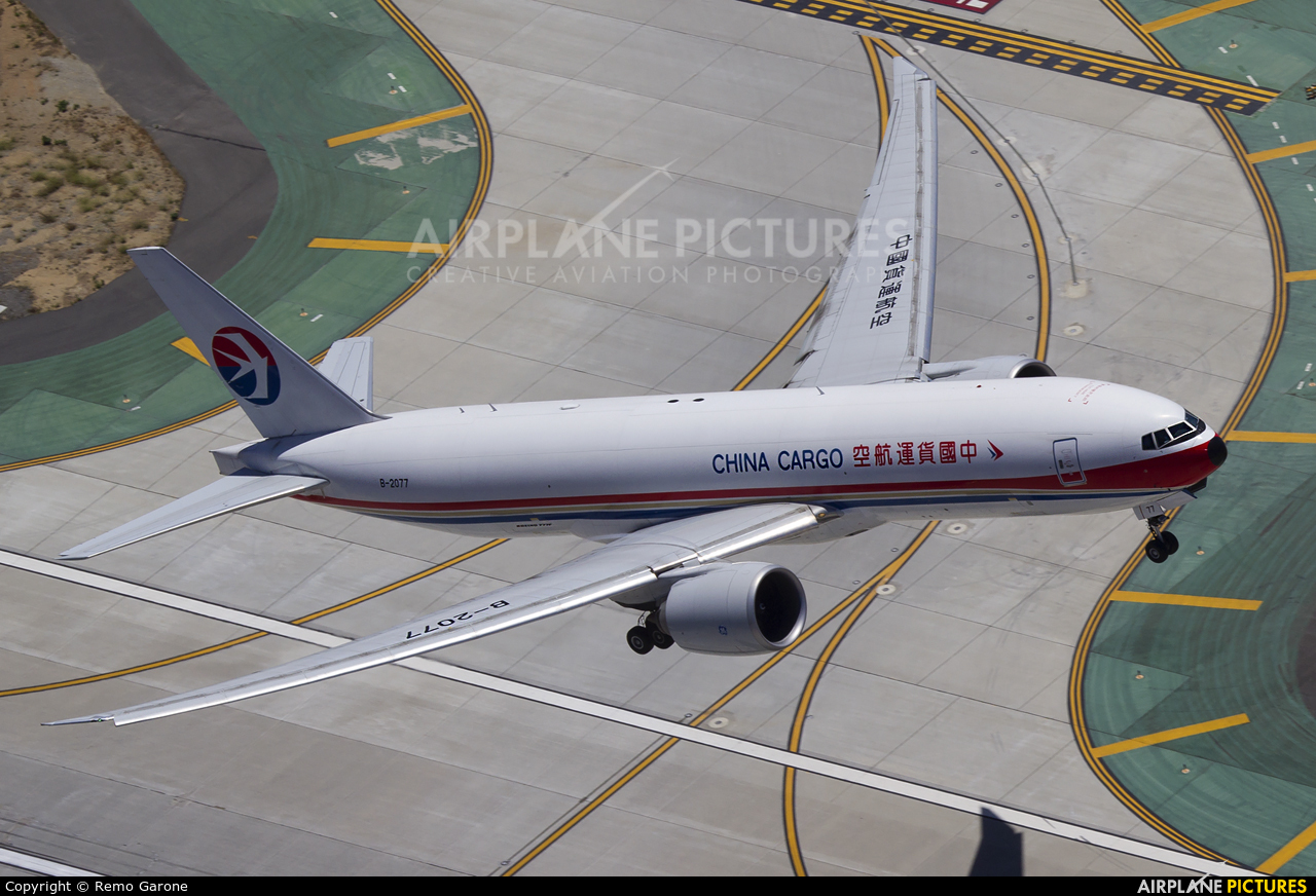China Cargo B-2077 aircraft at Los Angeles Intl