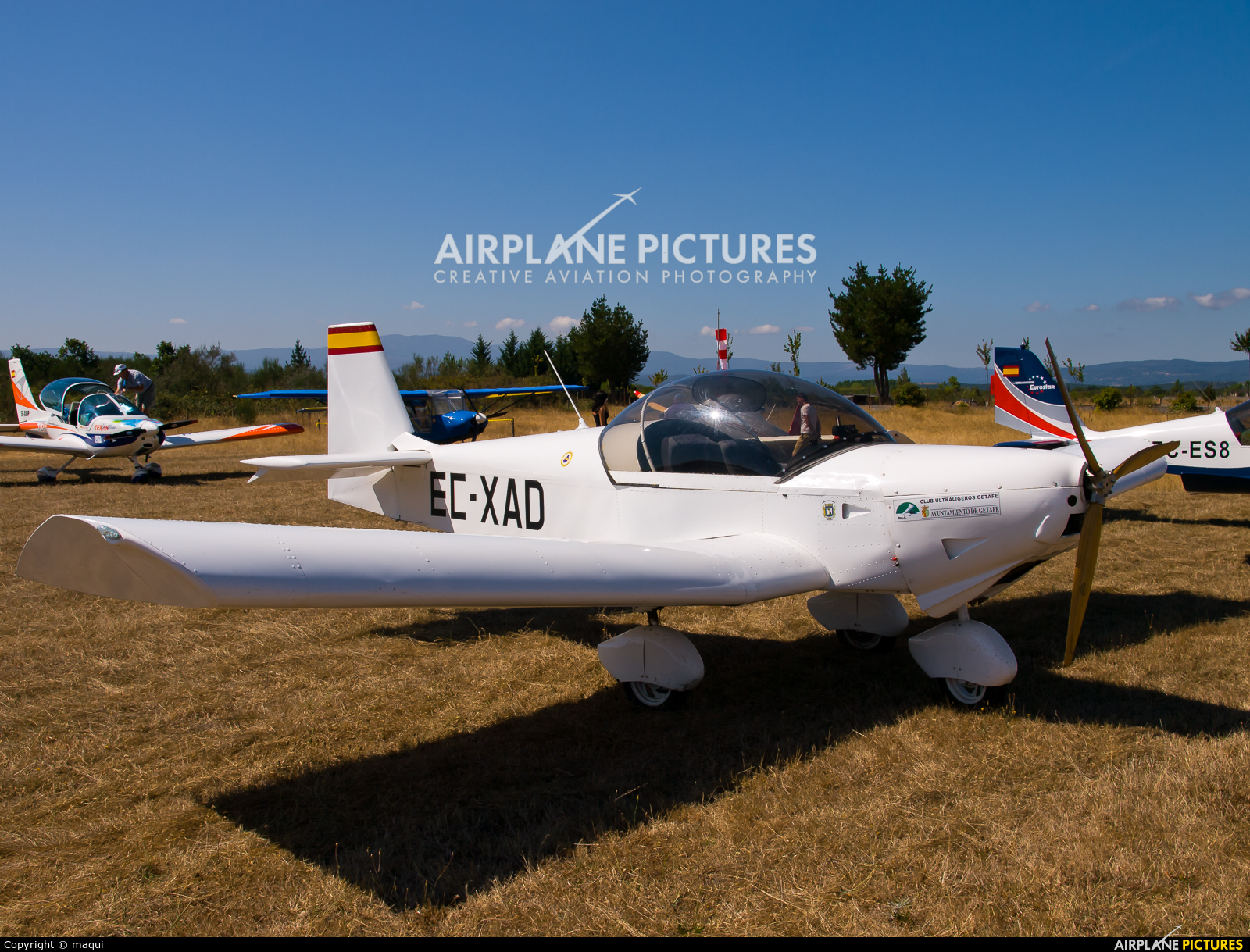 Private EC-XAD aircraft at Campo de vuelo "As Lamas"