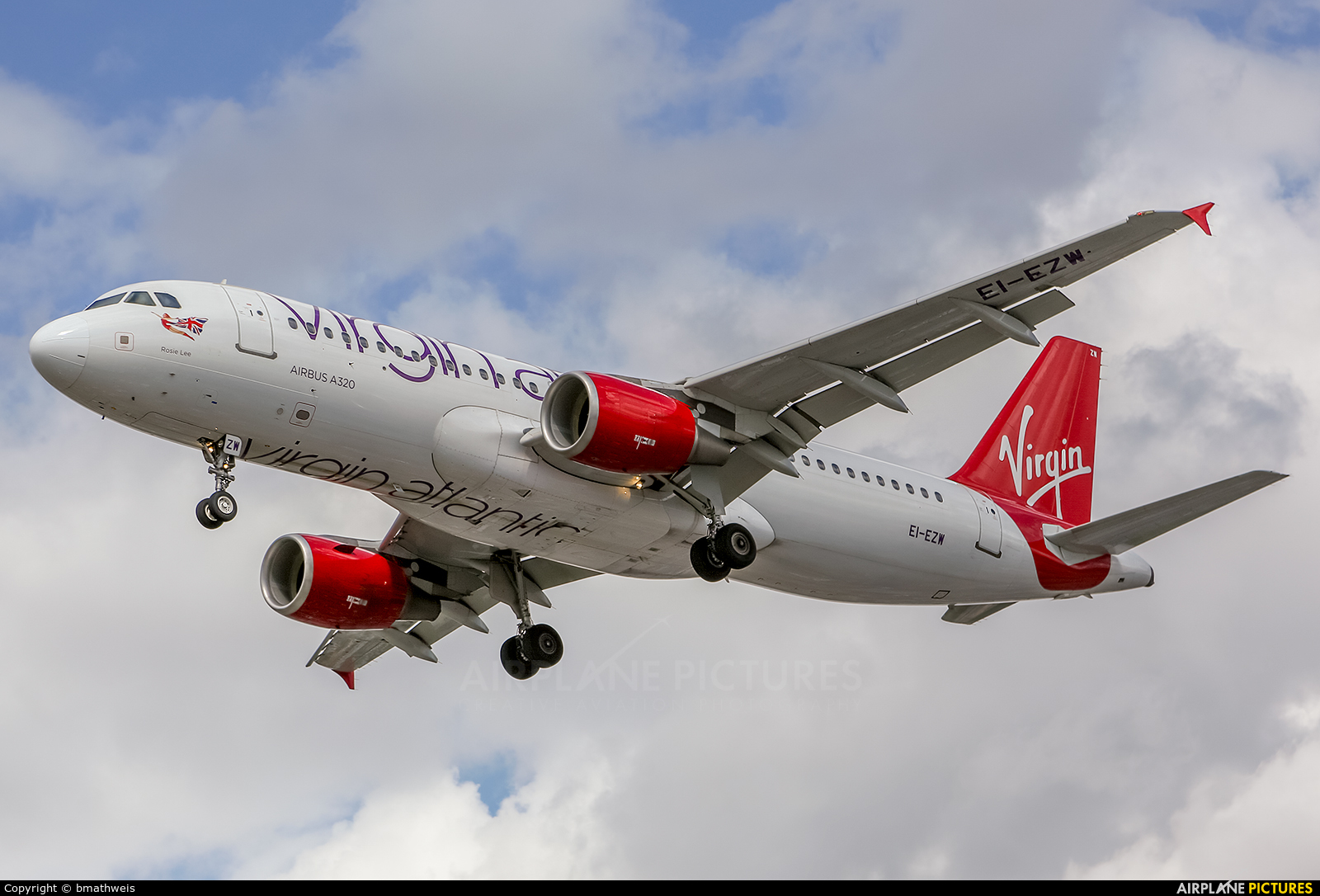 Virgin Atlantic EI-EZW aircraft at London - Heathrow