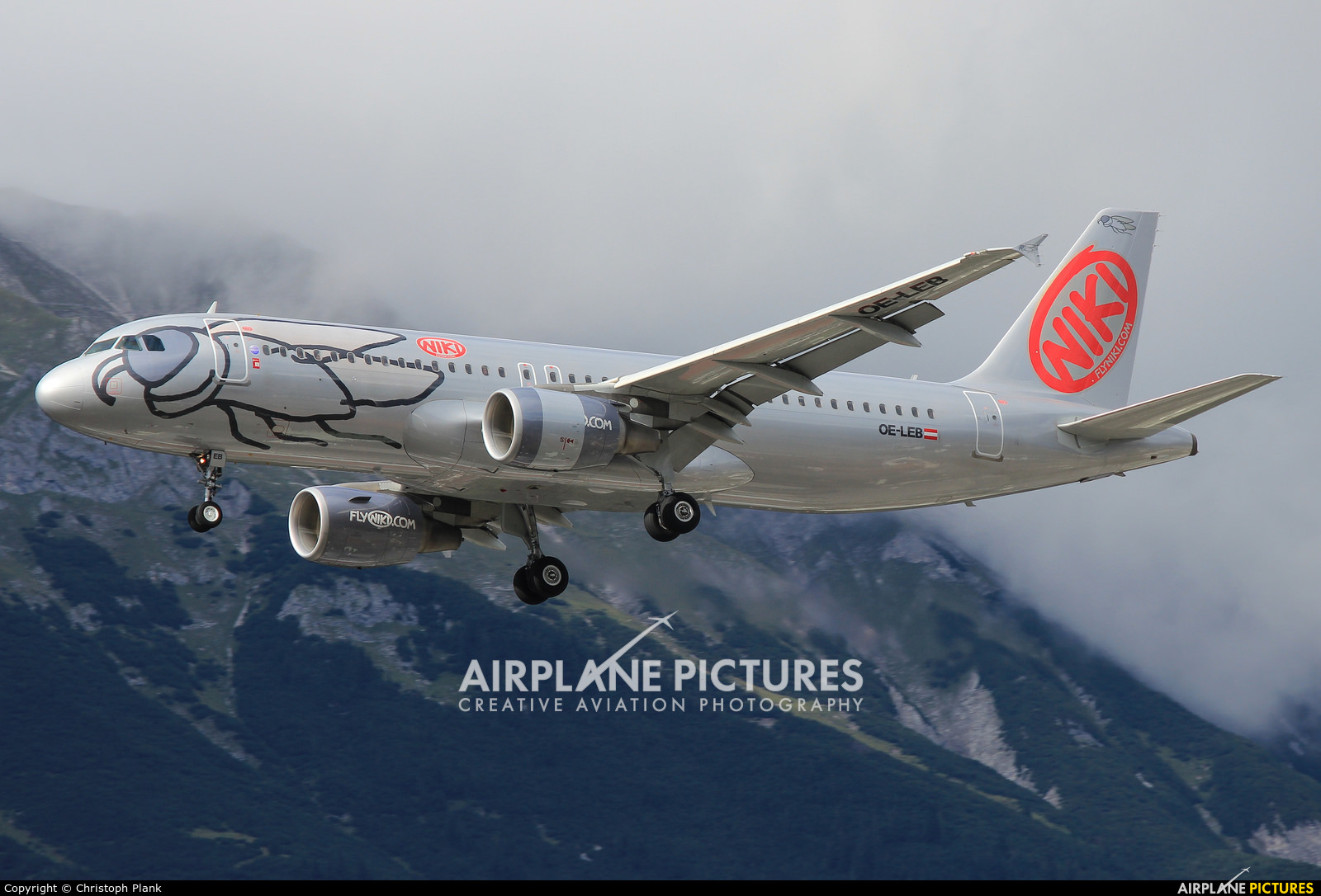 Niki OE-LEB aircraft at Innsbruck