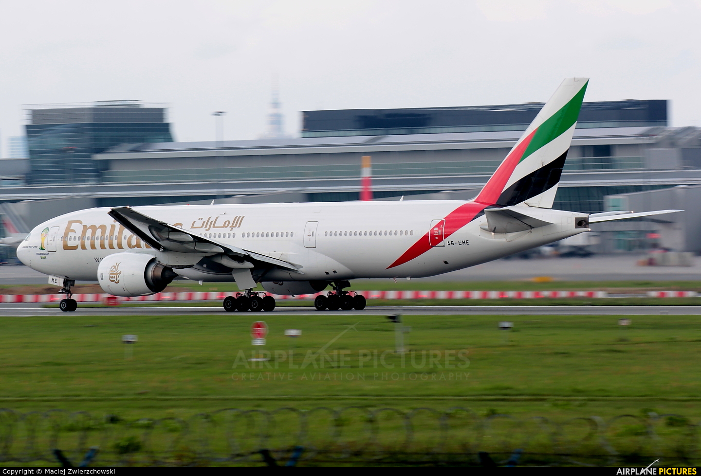 Emirates Airlines A6-EME aircraft at Warsaw - Frederic Chopin
