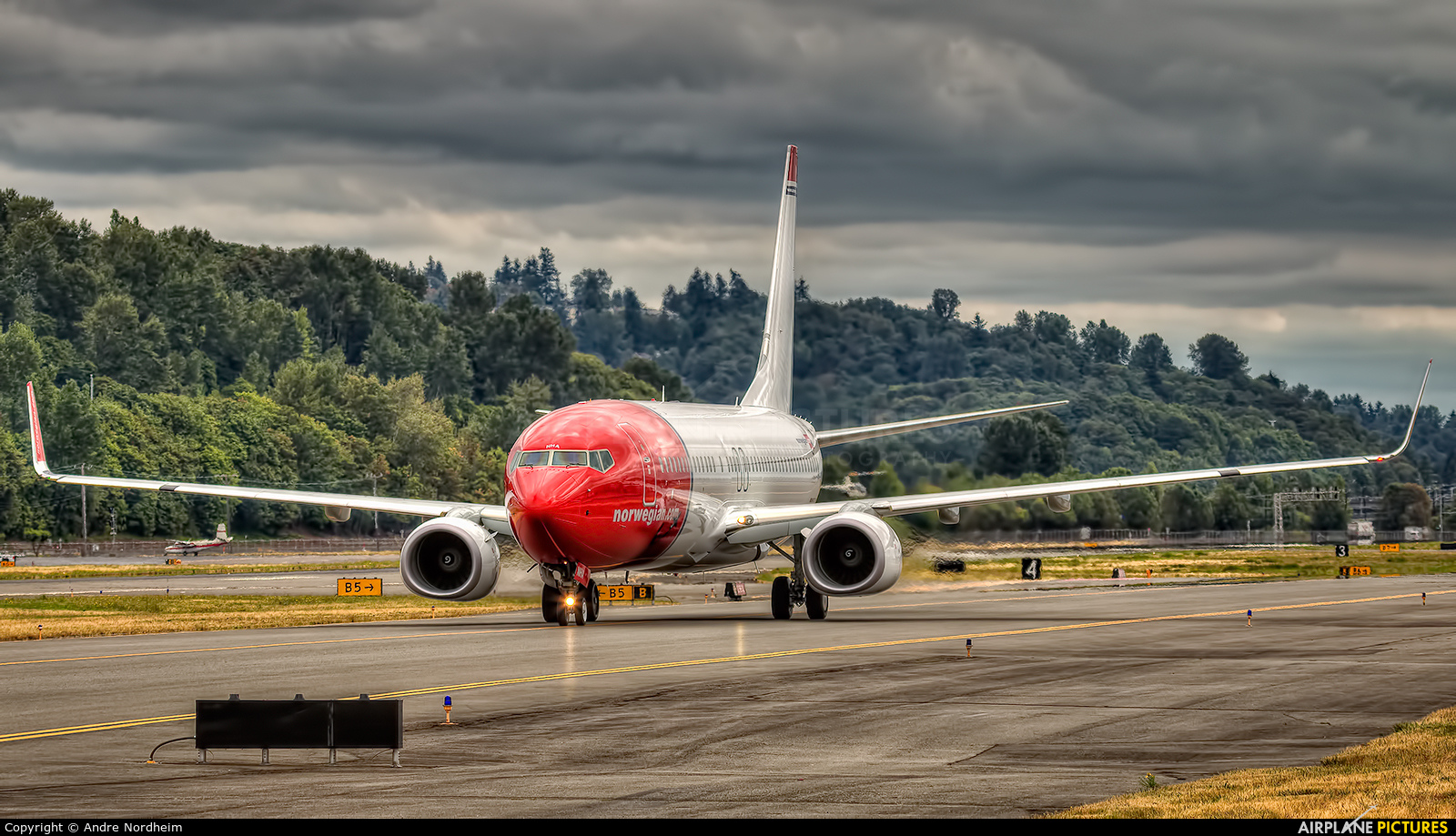 Norwegian Air Shuttle LN-NHA aircraft at Seattle - Boeing Field / King County Intl