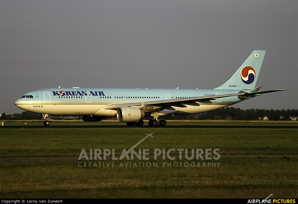 Korean Air HL8228 aircraft at Amsterdam - Schiphol