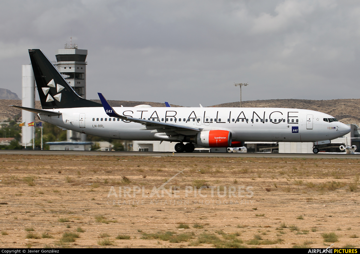SAS - Scandinavian Airlines LN-RRL aircraft at Alicante - El Altet