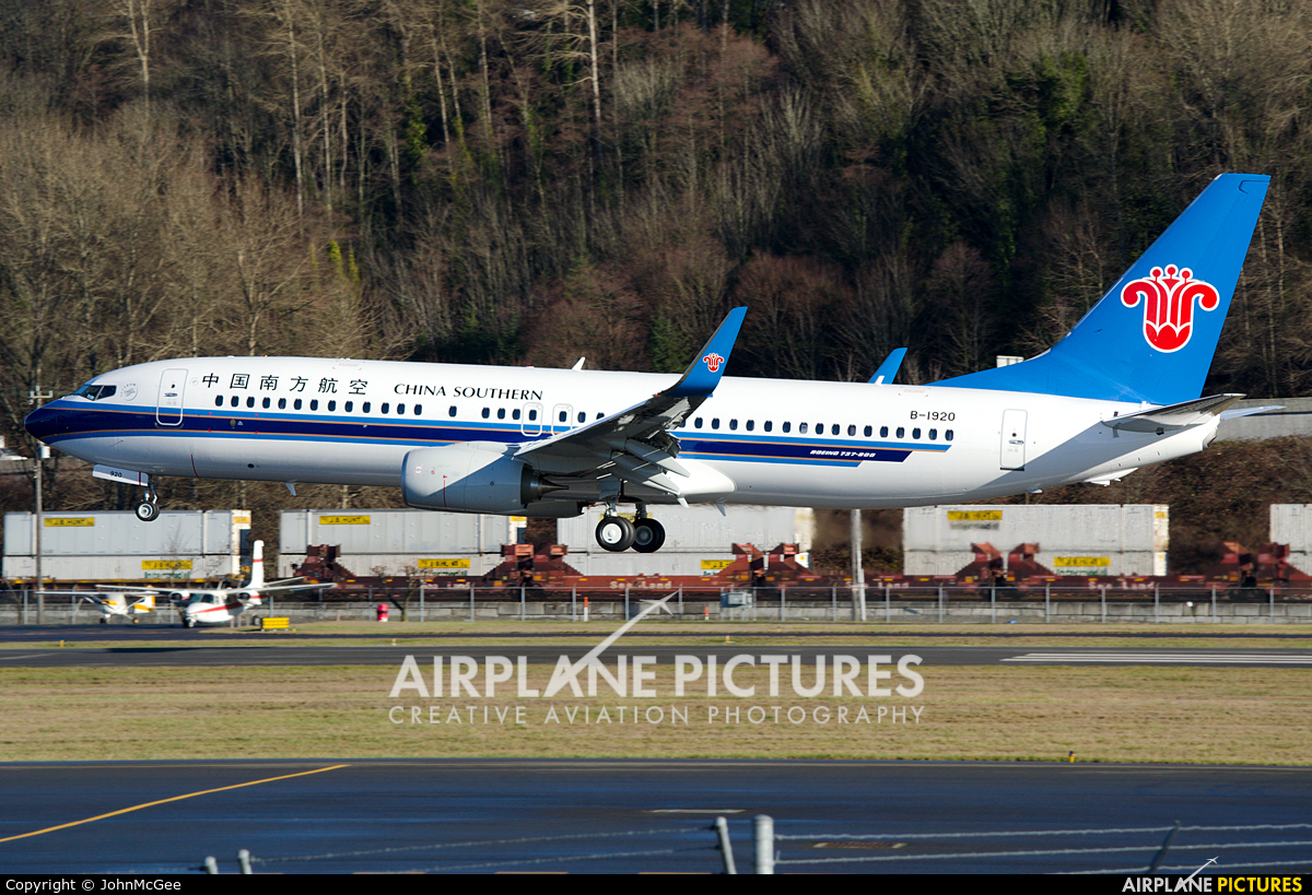 China Southern Airlines B-1920 aircraft at Seattle - Boeing Field / King County Intl