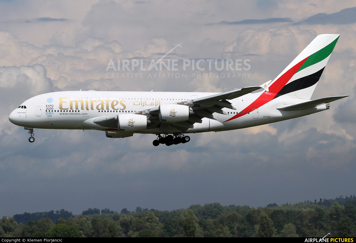 Emirates Airlines A6-EDI aircraft at Munich
