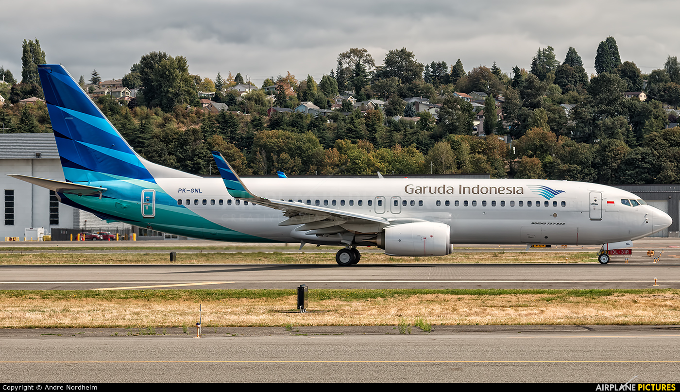Garuda Indonesia PK-GNL aircraft at Seattle - Boeing Field / King County Intl