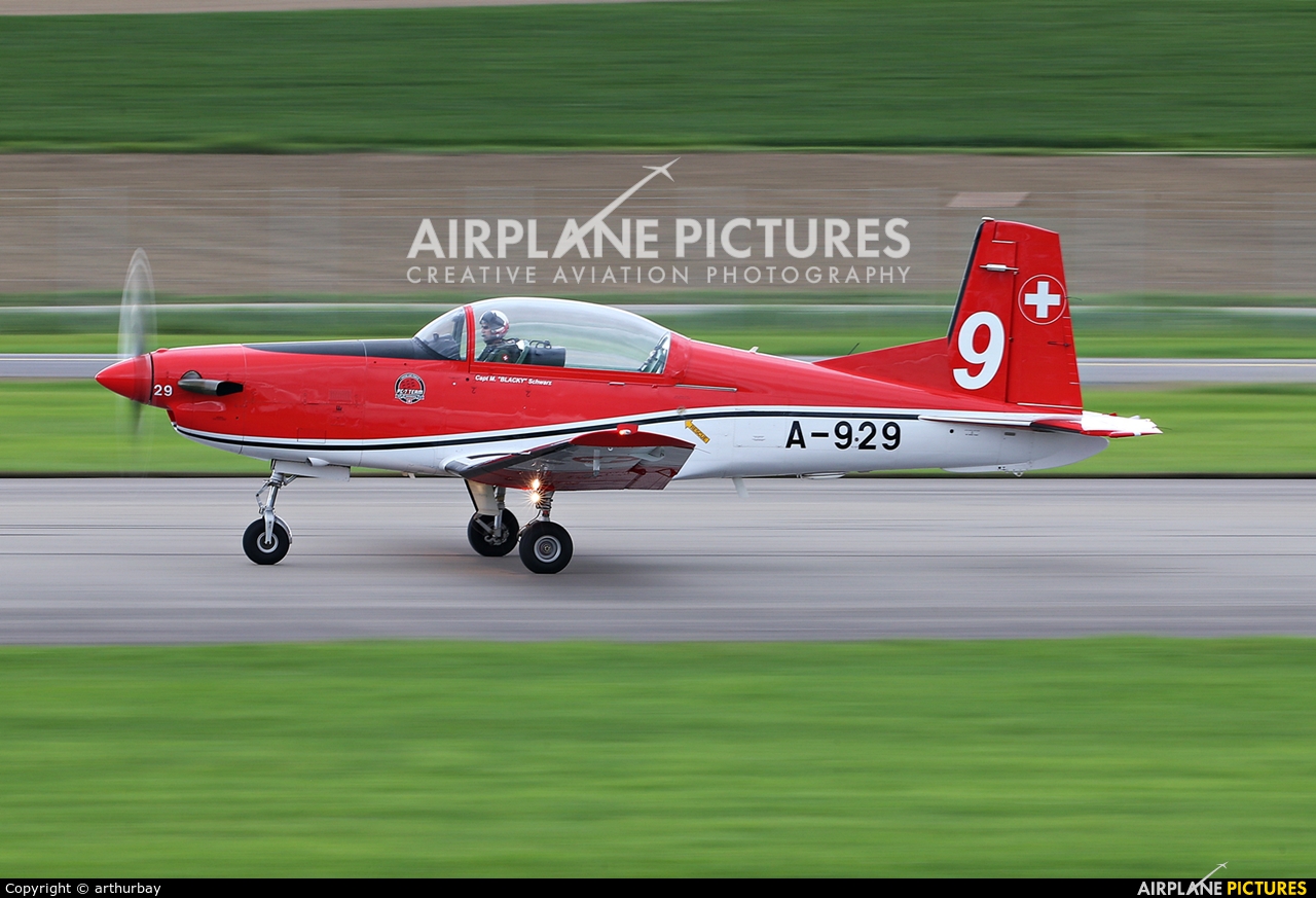 Switzerland - Air Force: PC-7 Team A-929 aircraft at Payerne
