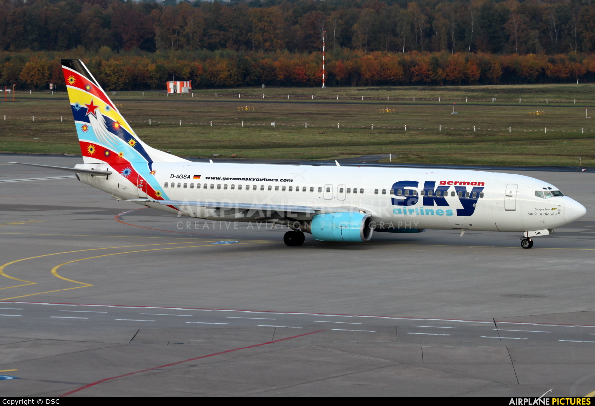 German Sky Airlines D-AGSA aircraft at Cologne Bonn - Konrad Adenauer