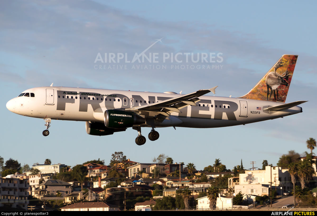 Frontier Airlines N201FR aircraft at San Diego - Lindbergh Field