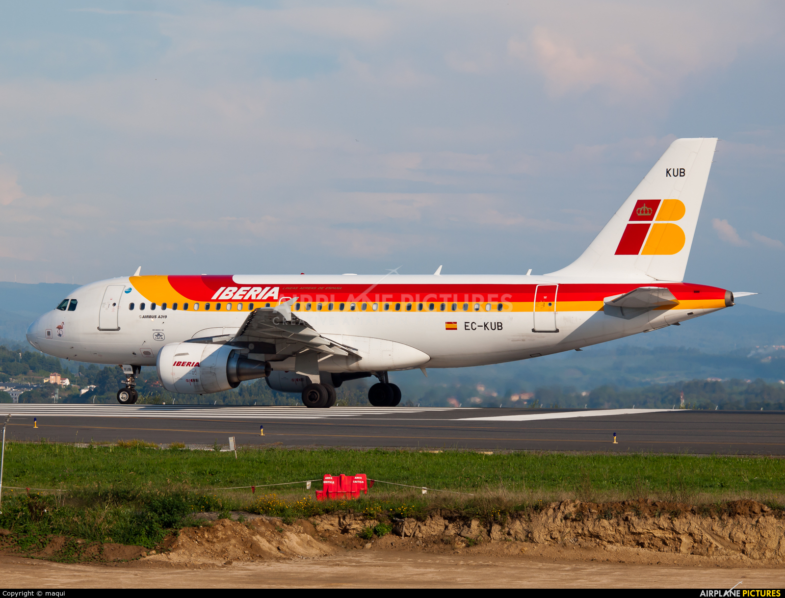 Iberia EC-KUB aircraft at La Coruña