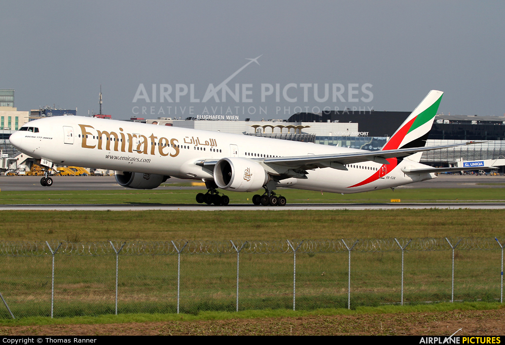 Emirates Airlines A6-EGR aircraft at Vienna - Schwechat