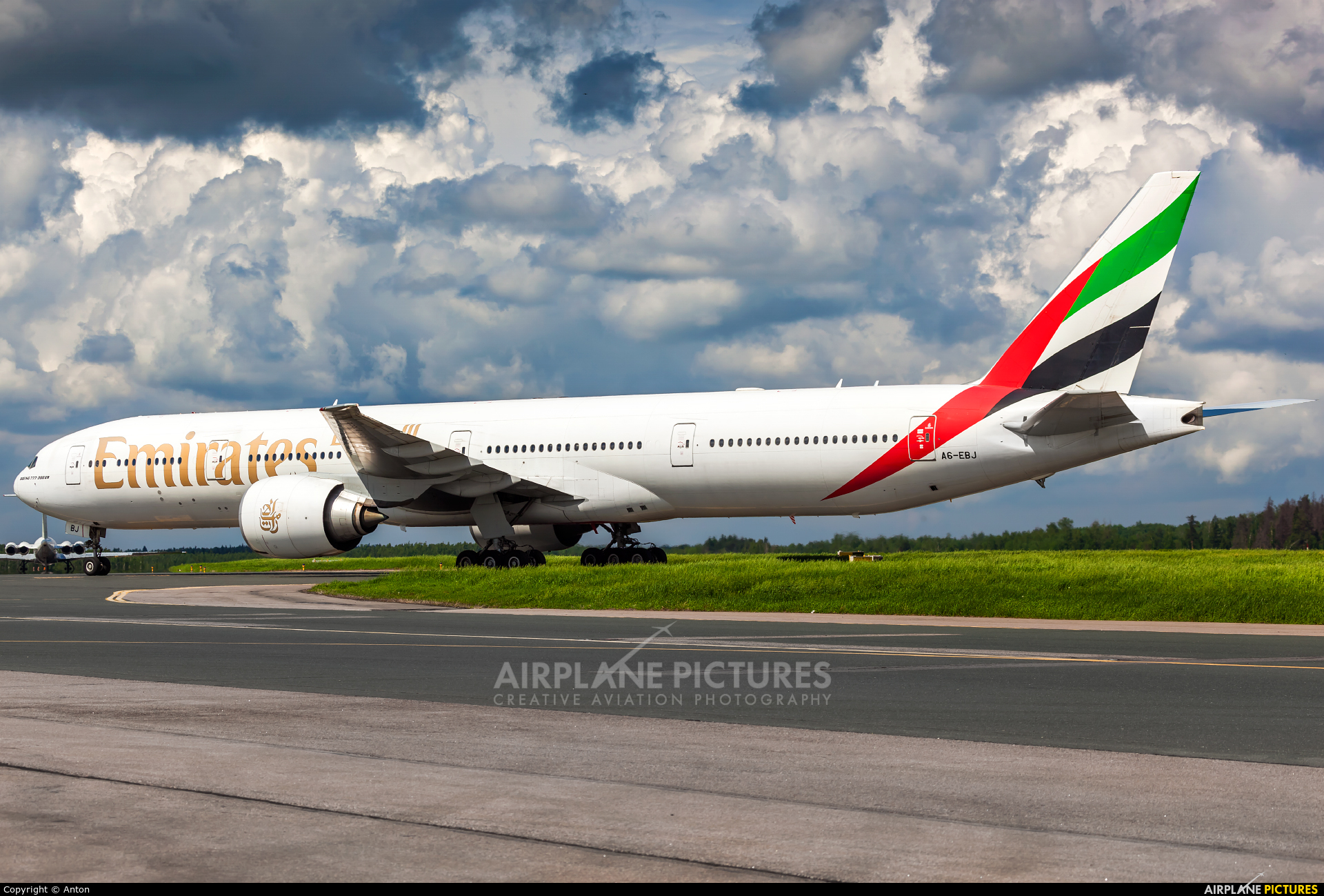 Emirates Airlines A6-EBJ aircraft at Moscow - Domodedovo