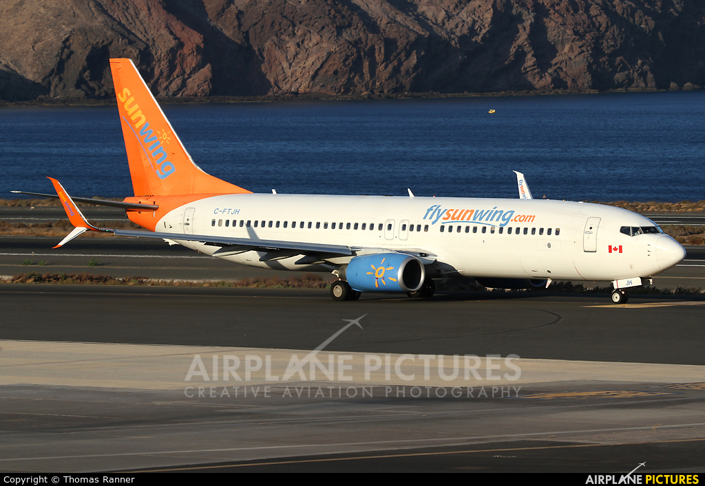 Sunwing Airlines C-FTJH aircraft at Las Palmas de Gran Canaria