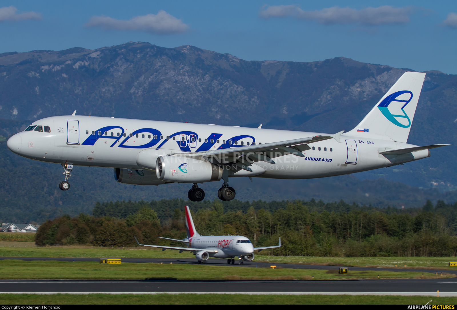 Adria Airways S5-AAS aircraft at Ljubljana - Brnik
