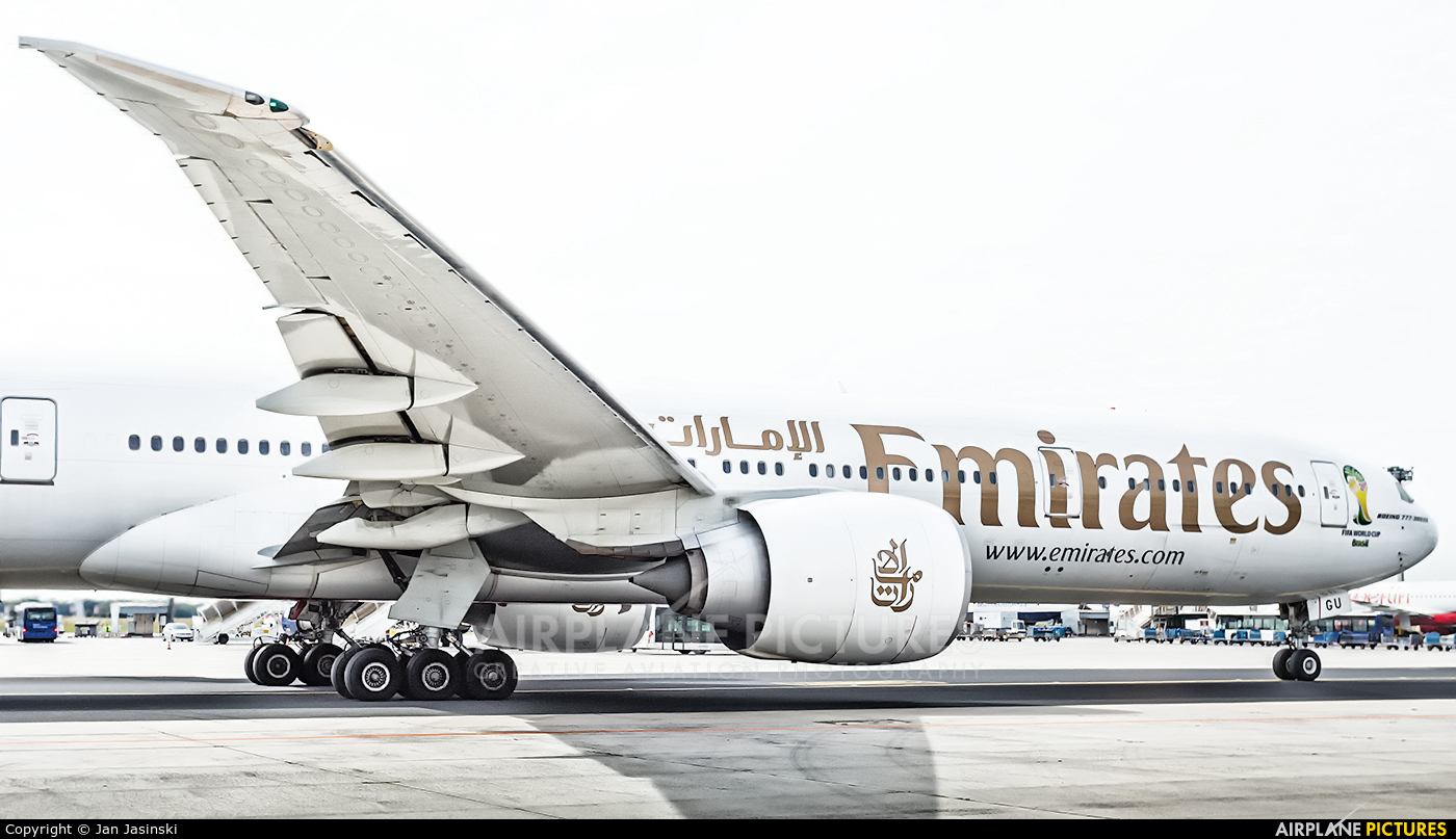 Emirates Airlines A6-EGU aircraft at Frankfurt