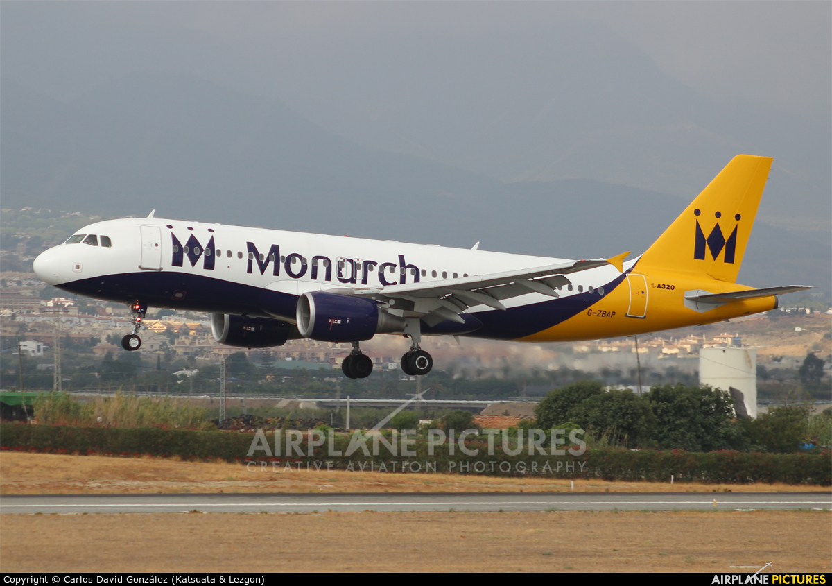 Monarch Airlines G-ZBAP aircraft at Málaga