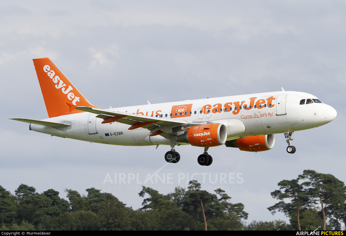 easyJet G-EZBR aircraft at Luxembourg - Findel