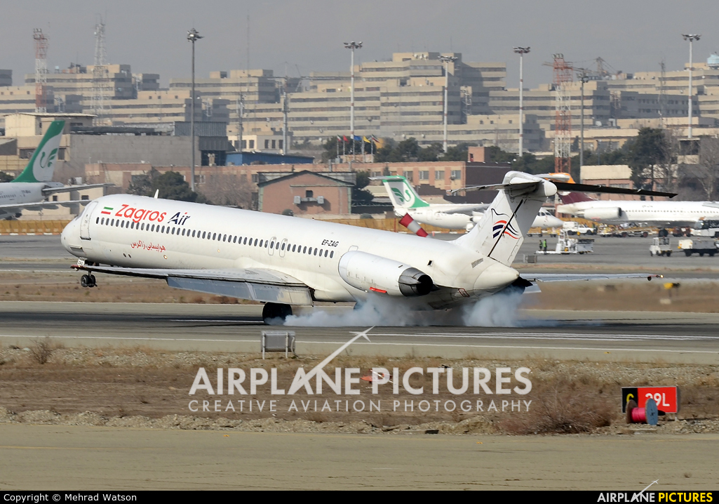 Zagros Air EP-ZAG aircraft at Tehran - Mehrabad Intl