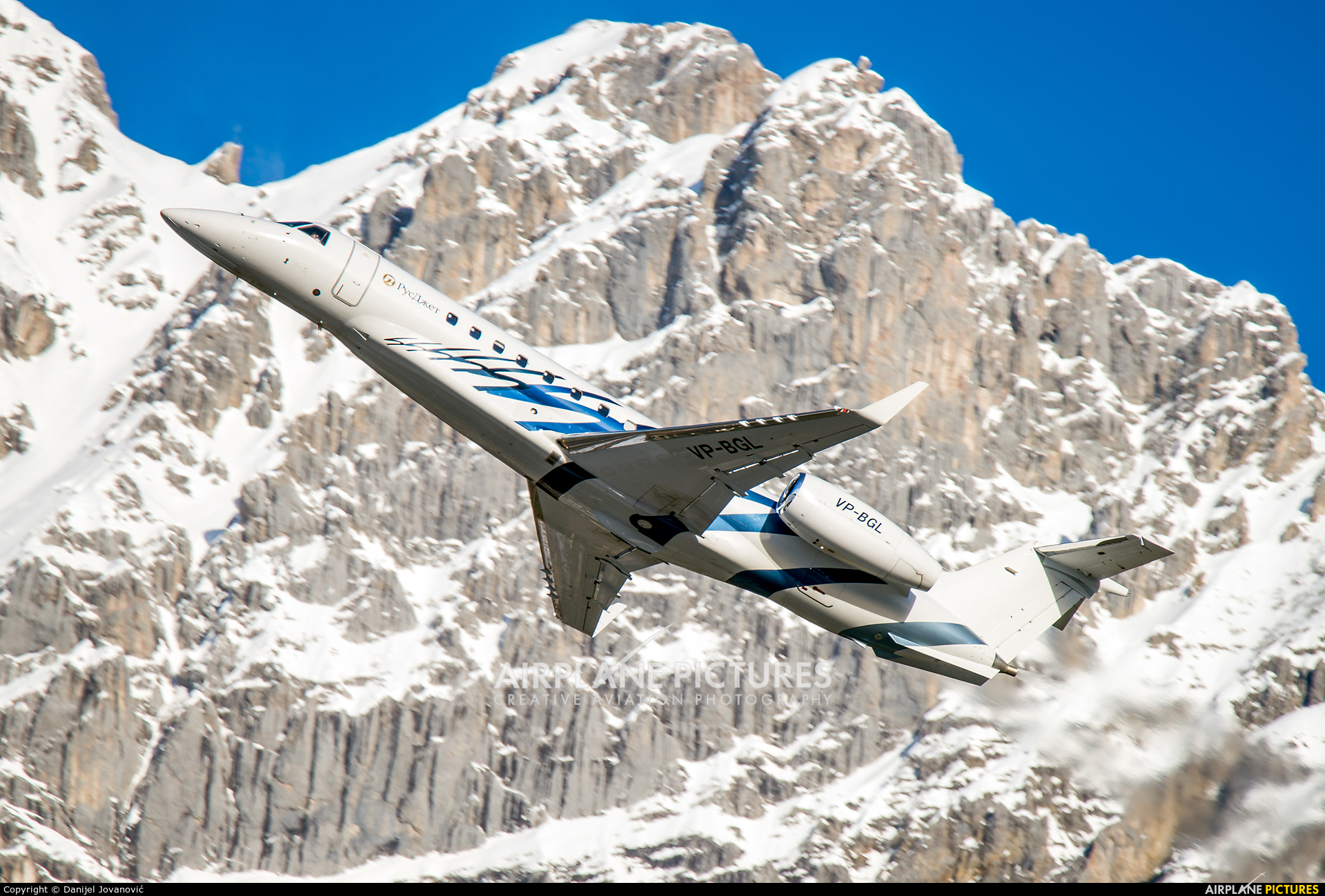 Rusjet Aircompany VP-BGL aircraft at Innsbruck