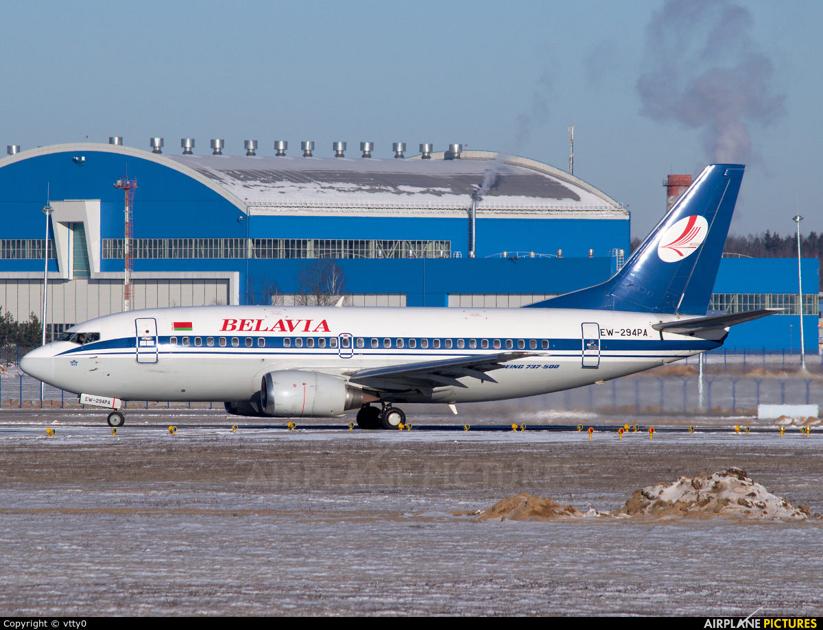 Belavia EW-294PA aircraft at Minsk Intl