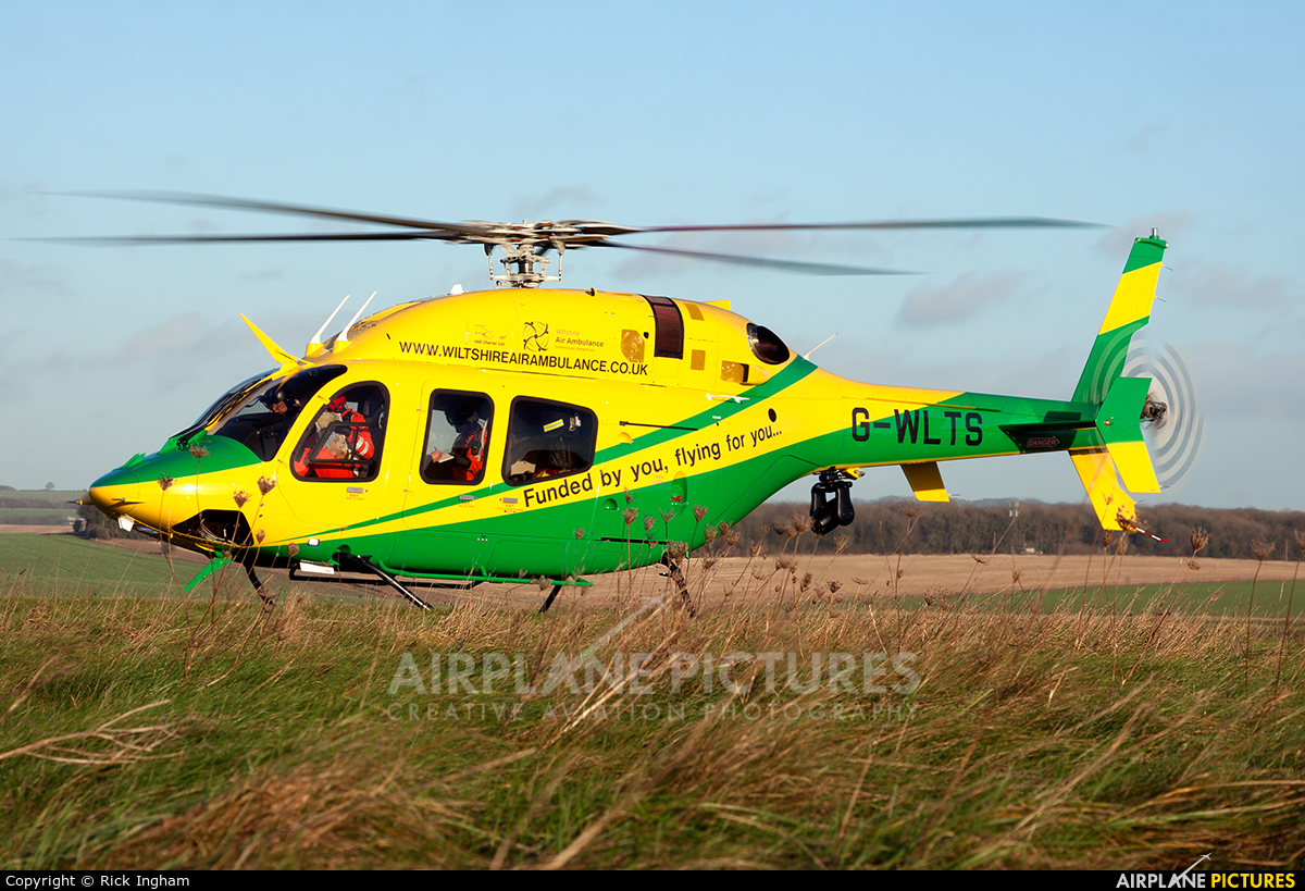 Wiltshire Air Ambulance G-WLTS aircraft at Salisbury Plain SPTA