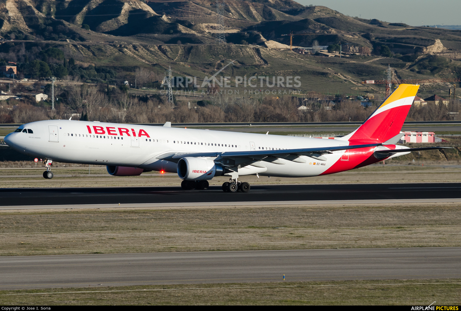 Iberia EC-MAA aircraft at Madrid - Barajas