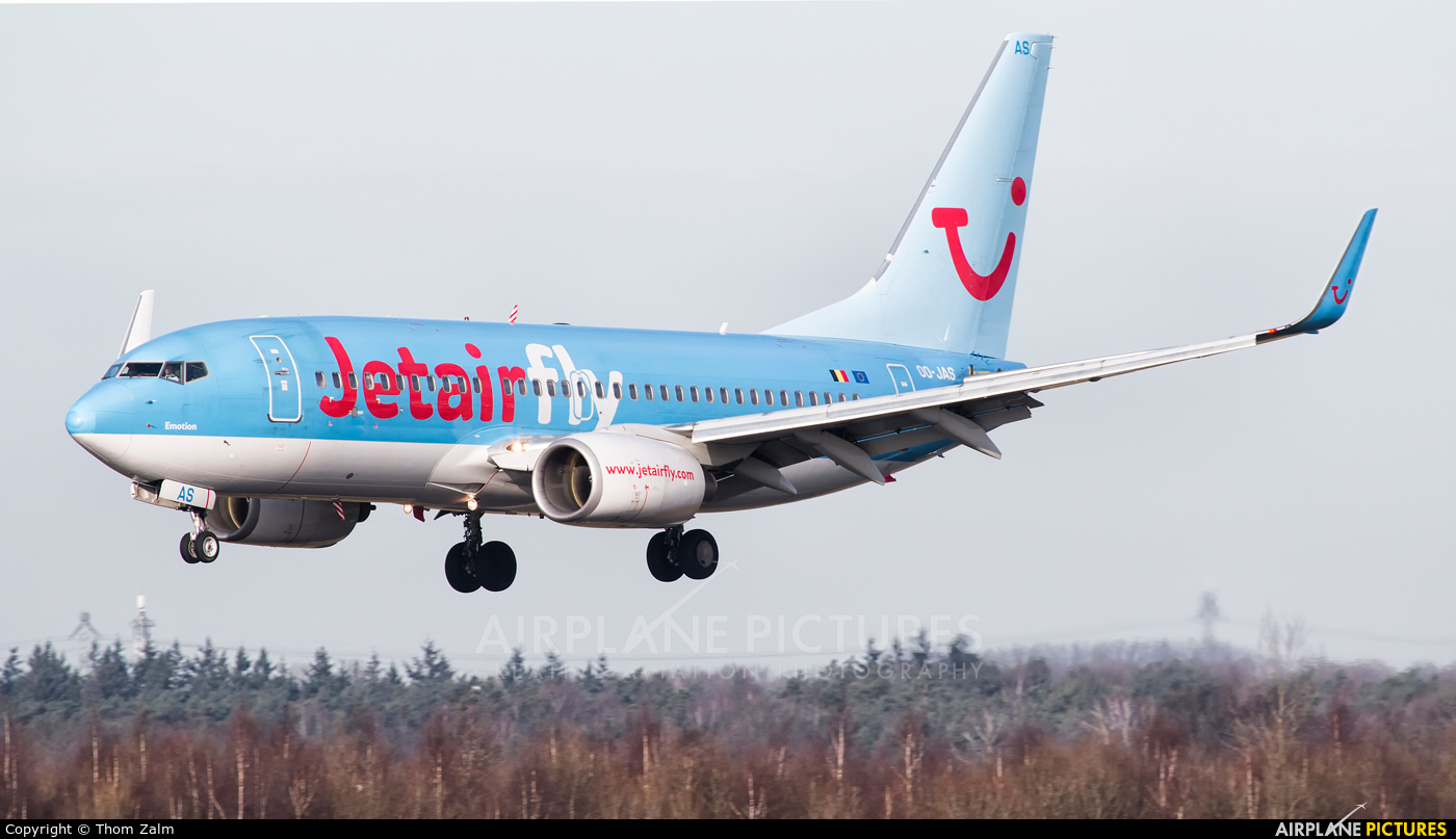 Jetairfly (TUI Airlines Belgium) OO-JAS aircraft at Eindhoven