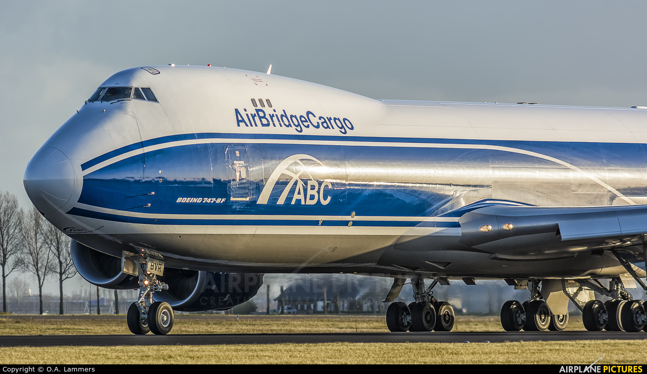 Air Bridge Cargo VQ-BVR aircraft at Amsterdam - Schiphol
