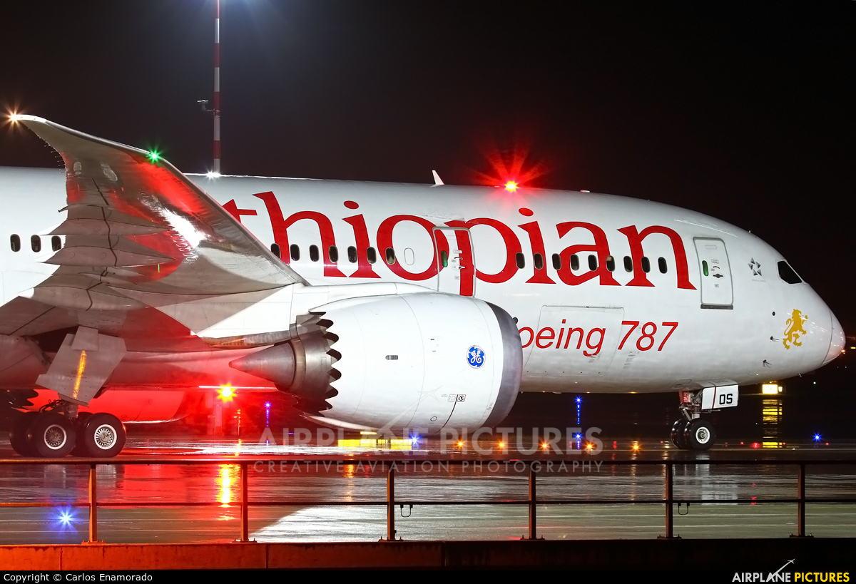 Ethiopian Airlines ET-AOS aircraft at Frankfurt
