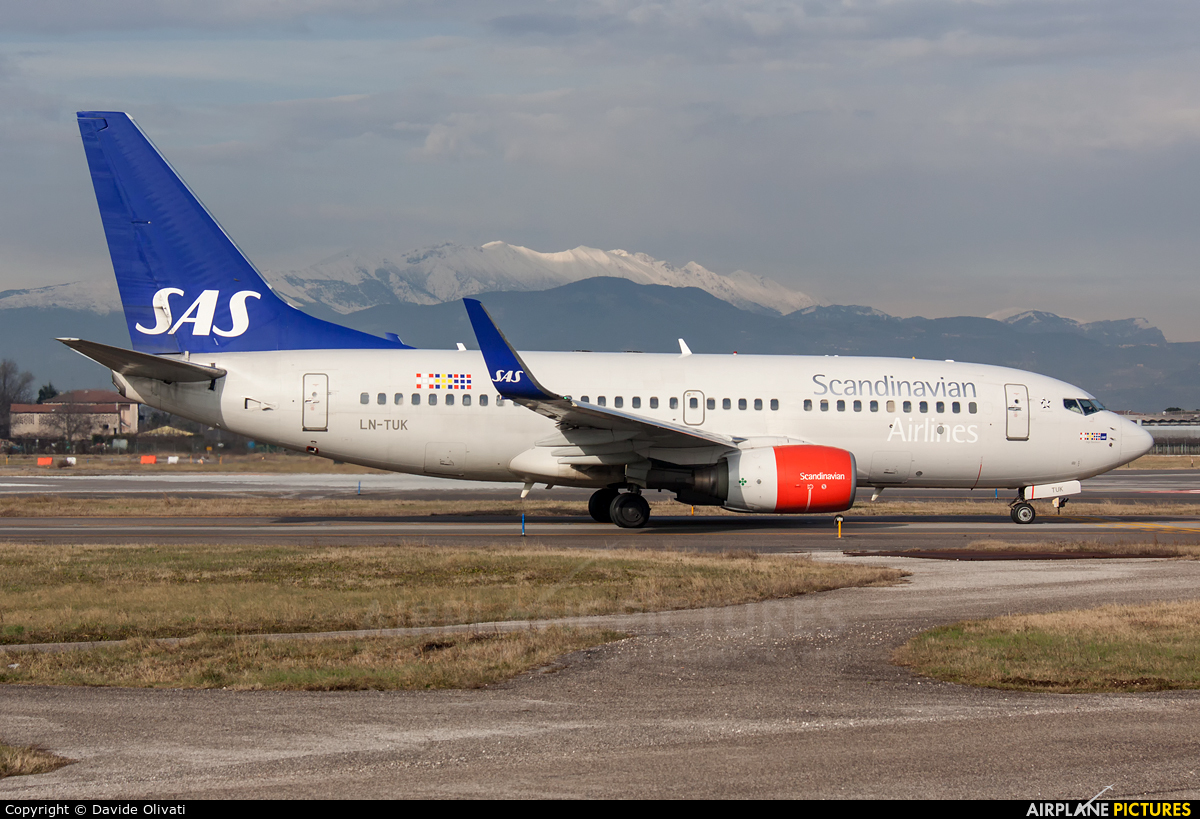SAS - Scandinavian Airlines LN-TUK aircraft at Verona - Villafranca