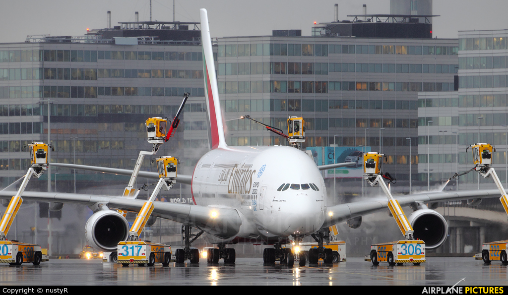 Emirates Airlines A6-EEW aircraft at Amsterdam - Schiphol