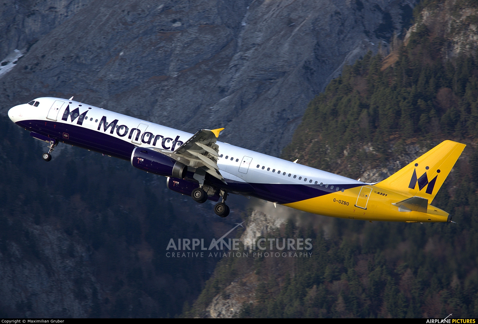 Monarch Airlines G-OZBO aircraft at Innsbruck
