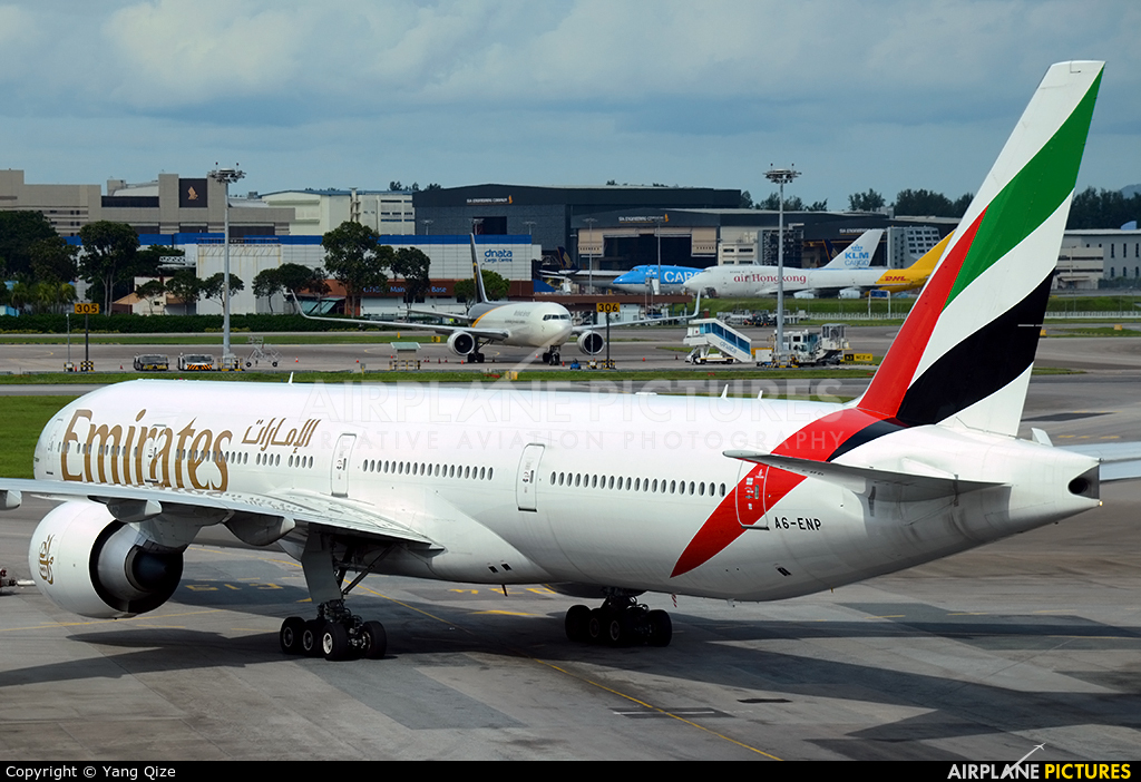 Emirates Airlines A6-ENP aircraft at Singapore - Changi