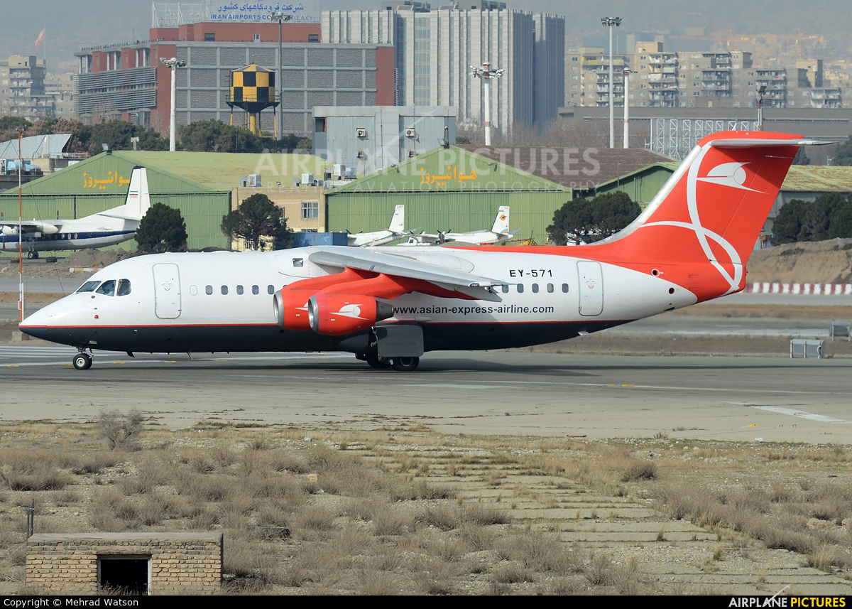 Qeshm Airlines EY-571 aircraft at Tehran - Mehrabad Intl