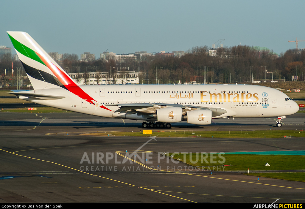Emirates Airlines A6-EEY aircraft at Amsterdam - Schiphol