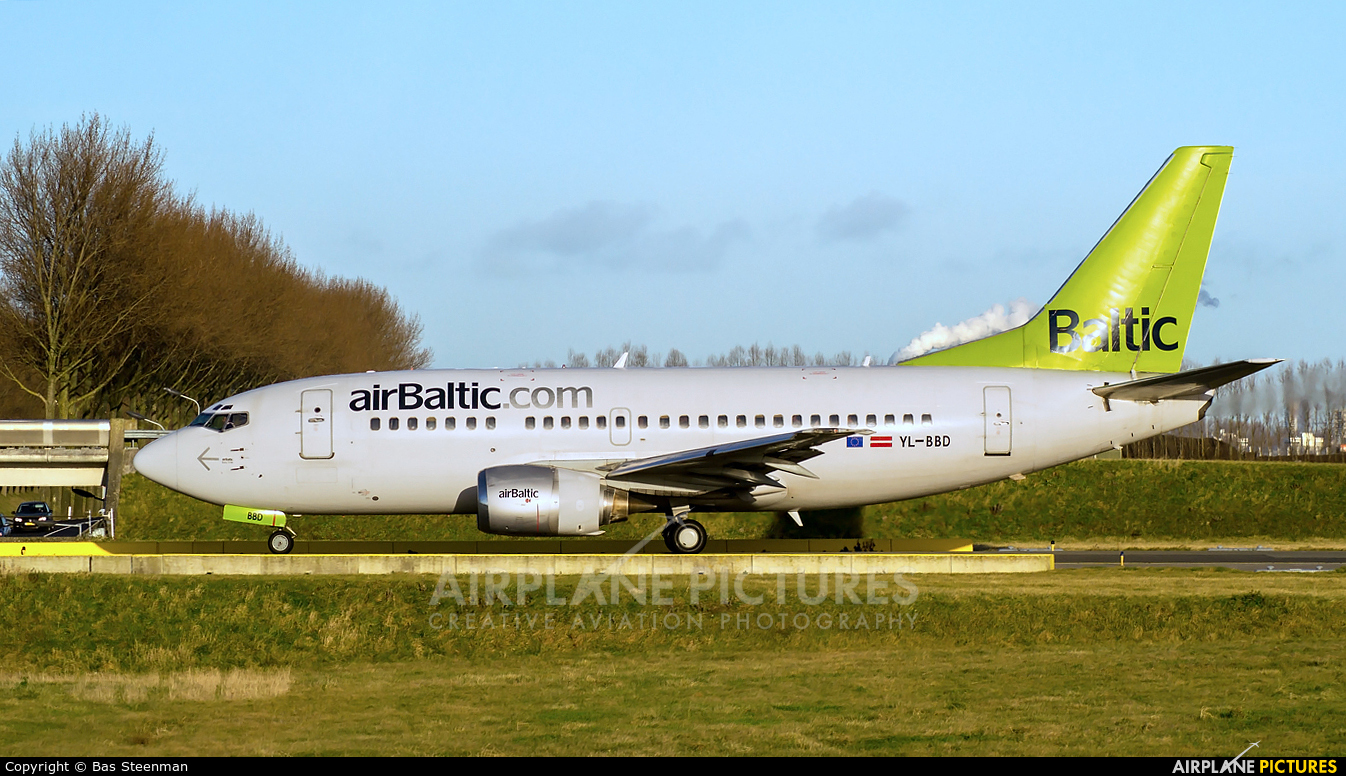 Air Baltic YL-BBD aircraft at Amsterdam - Schiphol