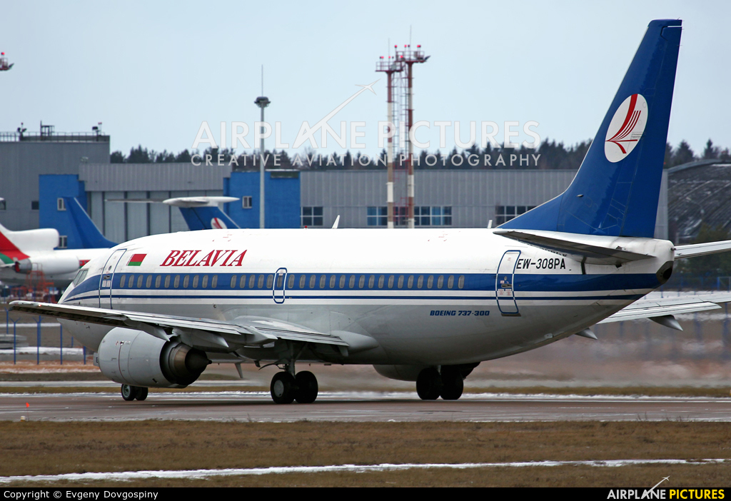 Belavia EW-308PA aircraft at Minsk Intl