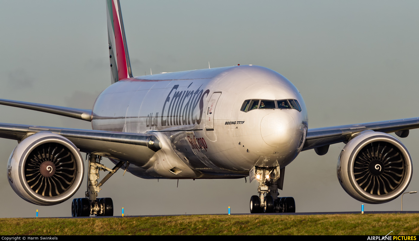 Emirates Sky Cargo A6-EFF aircraft at Amsterdam - Schiphol